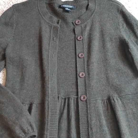 Avellini merino wool cardigan Medium - Picture 2 of 4